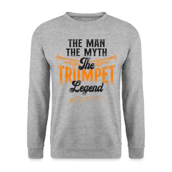 Trompettiste Vintage L’Homme Le - Sweat-shirt Unisexe - gris chiné - Devant - Alina (178cm) & Michal (187cm)
