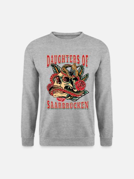 Saarbrücken Power-Frau daughters of Saarbrücken - Unisex Pullover - Weißgrau meliert