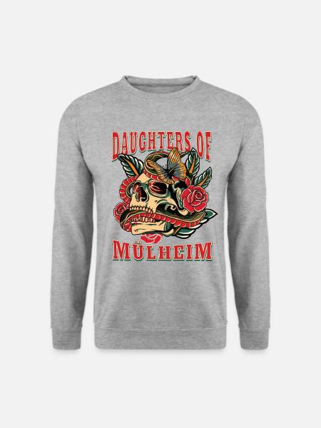 Mülheim Power-Frau daughters of Mülheim - Unisex Pullover - Weißgrau meliert