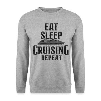 Vacances en bateau de croisière Manger dormir - Sweat-shirt Unisexe - gris chiné - Devant - Alina (178cm) & Michal (187cm)