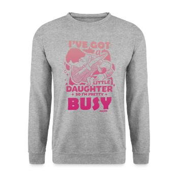 Papa Fille Enfant Fête des Pères Fille Cadeau - Sweat-shirt Unisexe - gris chiné - Devant - Alina (178cm) & Michal (187cm)