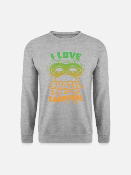 Brasilien Rio de Janeiro Südamerika Geschenk - Unisex Pullover - Weißgrau meliert