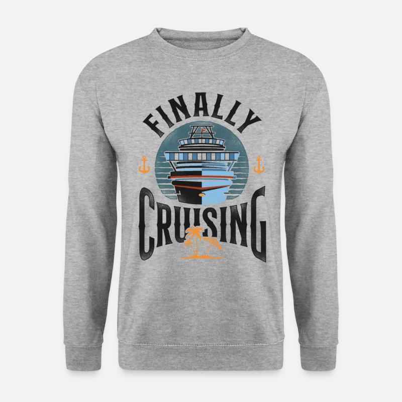 Cruise Ship Vacation Finally - Unisex Pullover - Weißgrau meliert