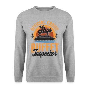 Cruise Ship Vacation Vintage - Unisex Pullover - Weißgrau meliert - Vorne - Alina (178cm) & Michal (187cm)
