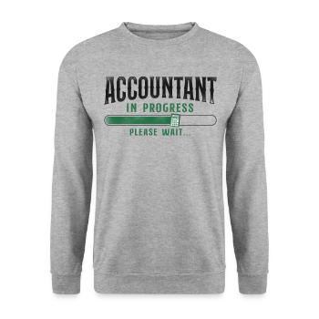 Accountant Bookkeeper Accounting - Unisex Sweatshirt - salt & pepper - Front - Alina (178cm) & Michal (187cm)