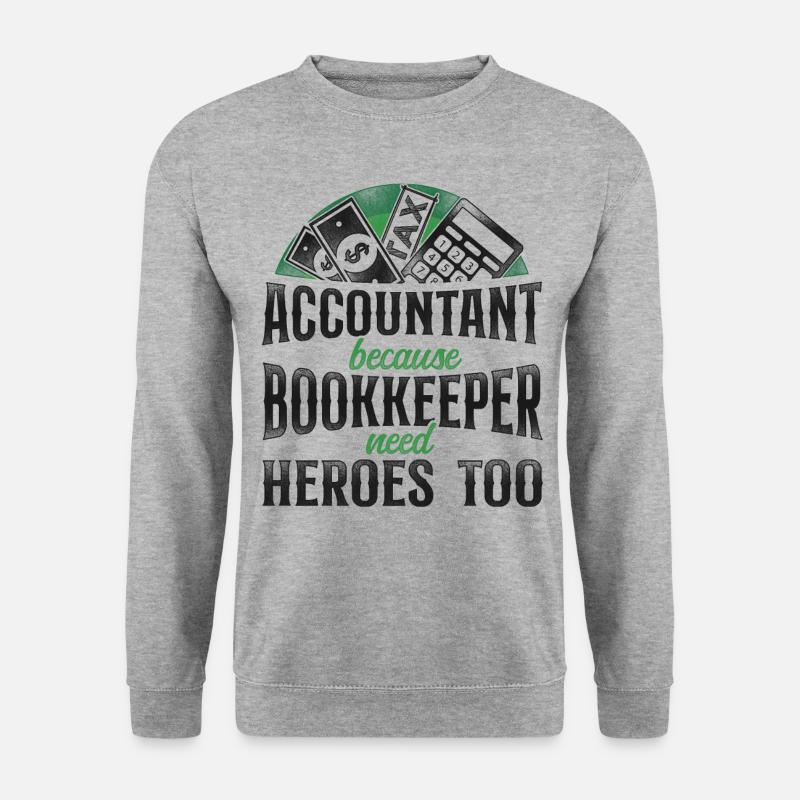 Accountant Bookkeeper Accounting - Unisex Pullover - Weißgrau meliert