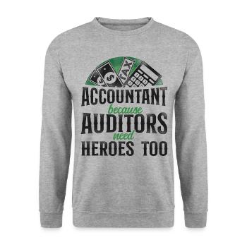 Accountant Bookkeeper Accounting - Unisex Sweatshirt - salt & pepper - Front - Alina (178cm) & Michal (187cm)