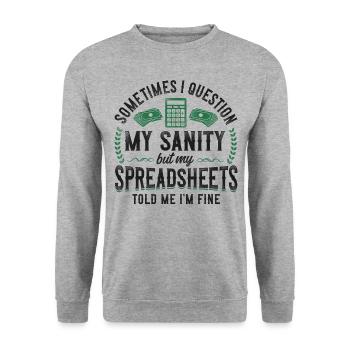 Comptable Comptable Comptable Comptabilité - Sweat-shirt Unisexe - gris chiné - Devant - Alina (178cm) & Michal (187cm)