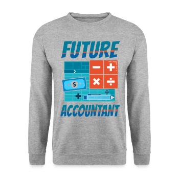 Accountant Bookkeeper Accounting - Unisex Sweatshirt - salt & pepper - Front - Alina (178cm) & Michal (187cm)