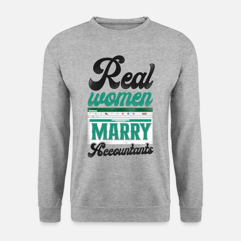Accountant Bookkeeper Marriage - Unisex Pullover - Weißgrau meliert
