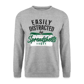 Accountant Bookkeeper Accounting - Unisex Sweatshirt - salt & pepper - Front - Alina (178cm) & Michal (187cm)