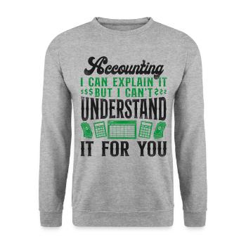 Comptable Comptable Comptable Comptabilité - Sweat-shirt Unisexe - gris chiné - Devant - Alina (178cm) & Michal (187cm)