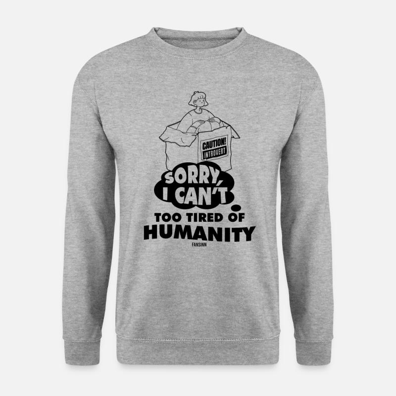introverted I hate people - Unisex Sweatshirt - salt & pepper
