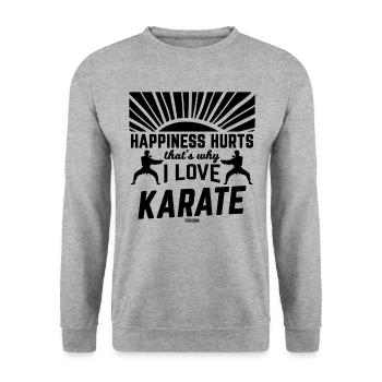 Karaté - Sweat-shirt Unisexe - gris chiné - Devant - Alina (178cm) & Michal (187cm)