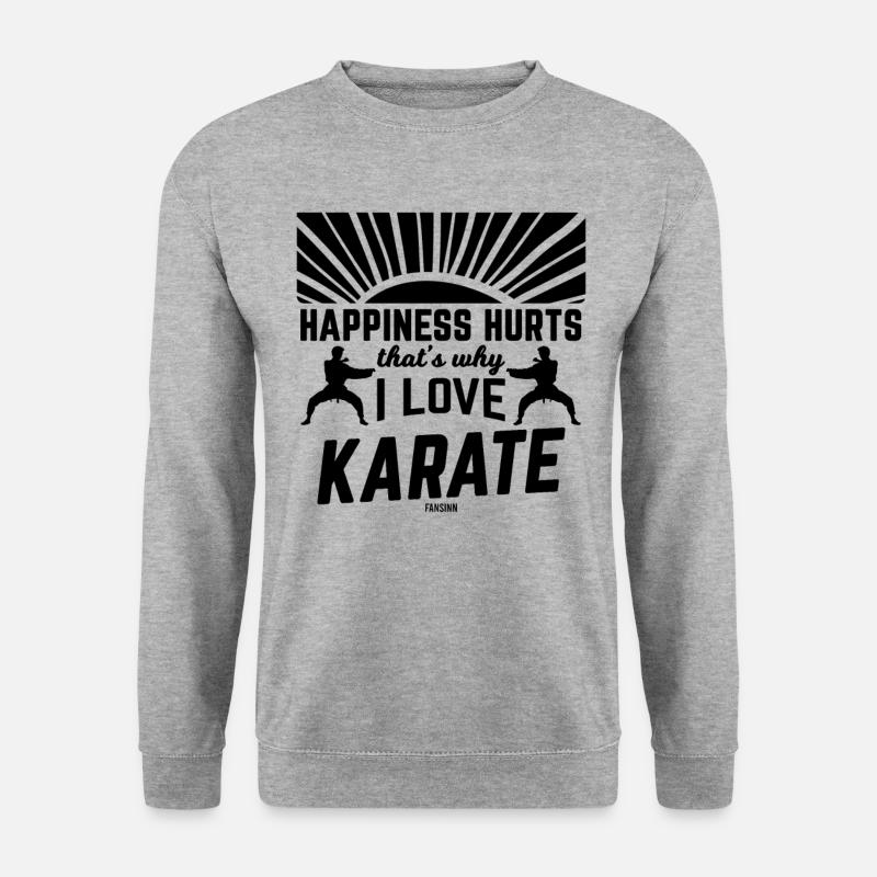 Karate - Unisex Pullover - Weißgrau meliert