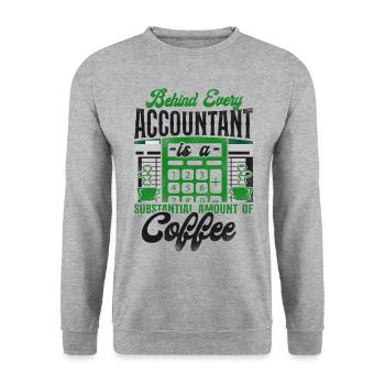 Accountant Bookkeeper Accounting - Unisex Sweatshirt - salt & pepper - Front - Alina (178cm) & Michal (187cm)