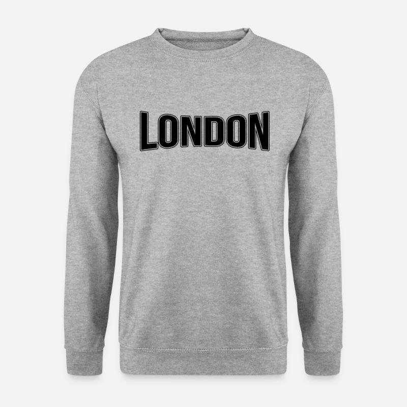 London - Unisex Pullover - Weißgrau meliert