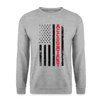 Accountant Bookkeeper Accounting - Unisex Sweatshirt - salt & pepper - Front - Alina (178cm) & Michal (187cm)