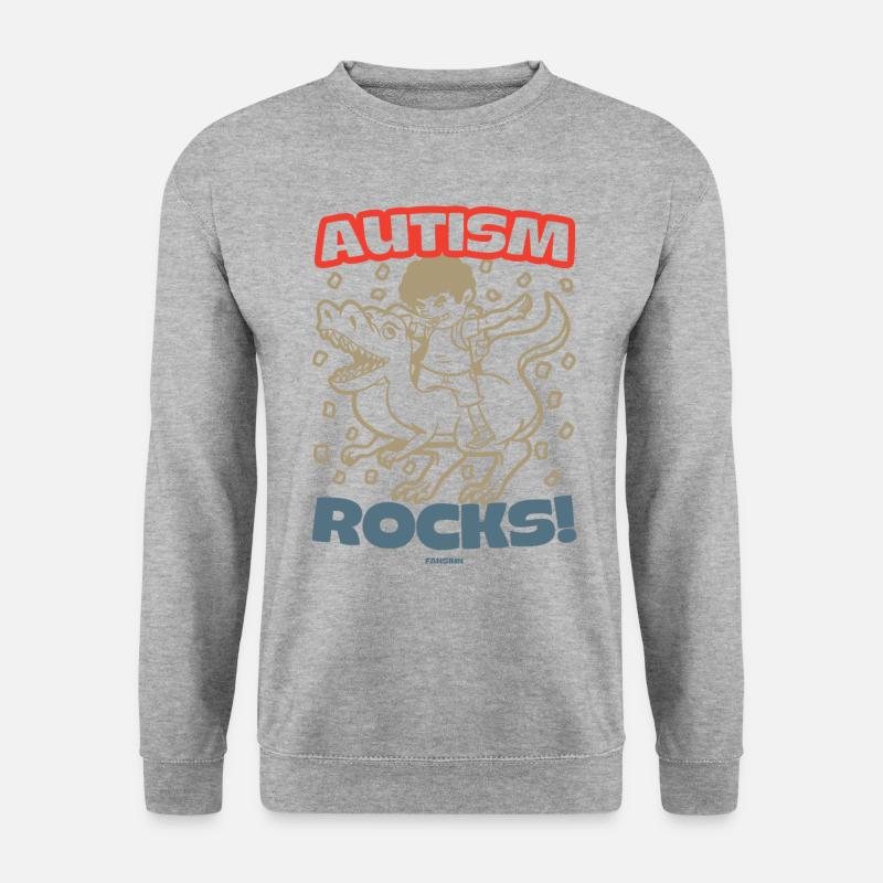 Autismus rockt - Unisex Pullover - Weißgrau meliert