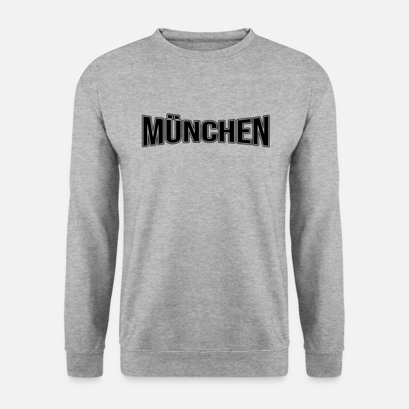 München - Unisex Pullover - Weißgrau meliert