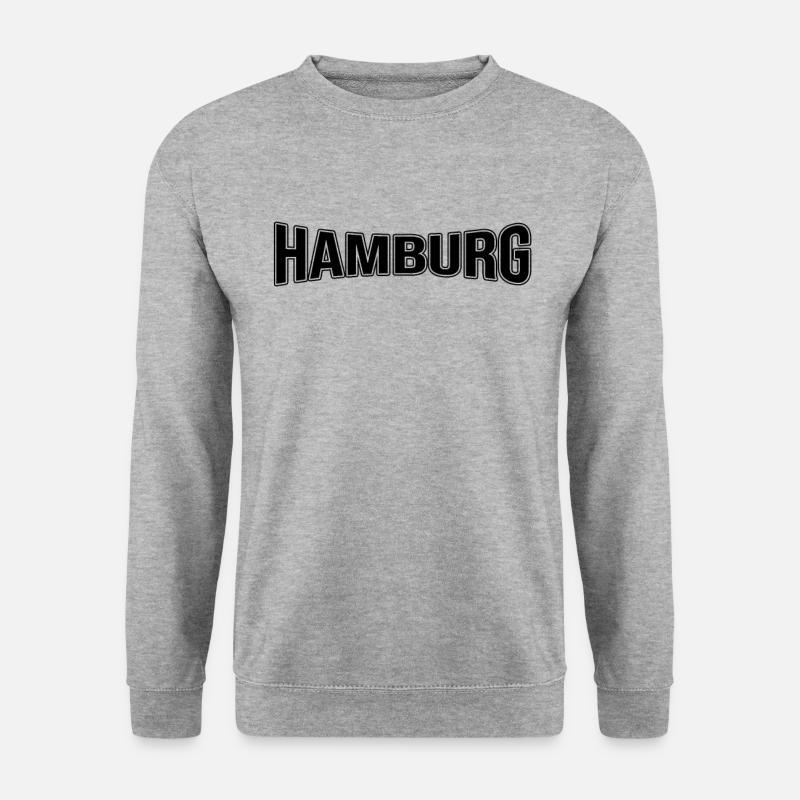 Hamburg - Unisex Pullover - Weißgrau meliert