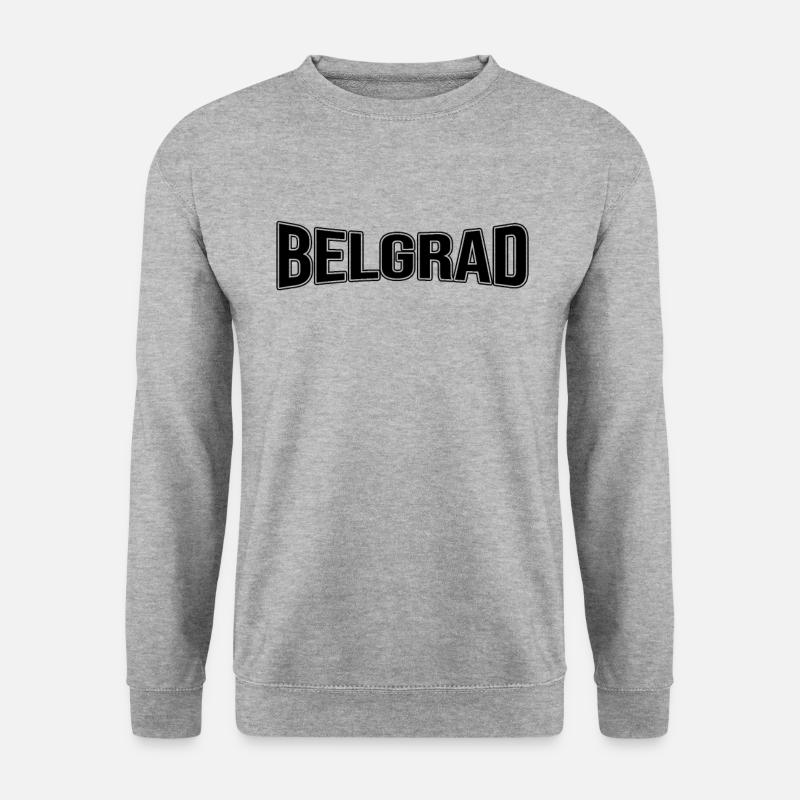 Belgrad - Unisex Pullover - Weißgrau meliert
