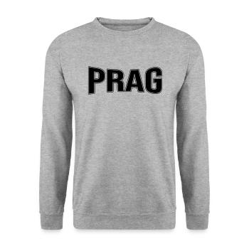 Prag - Unisex Pullover - Weißgrau meliert - Vorne - Alina (178cm) & Michal (187cm)
