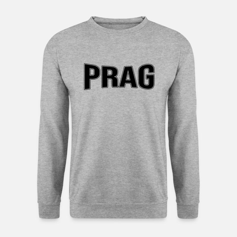 Prag - Unisex Pullover - Weißgrau meliert