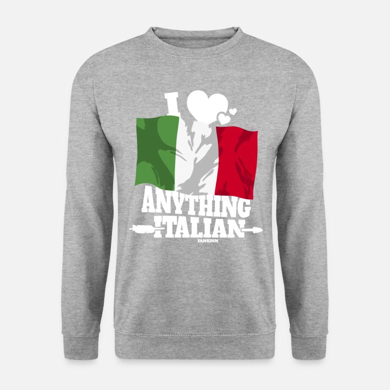 Italien - Unisex Pullover - Weißgrau meliert