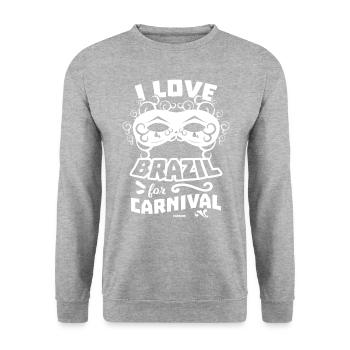 Brésil Rio de Janeiro Amérique du Sud Cadeau - Sweat-shirt Unisexe - gris chiné - Devant - Alina (178cm) & Michal (187cm)