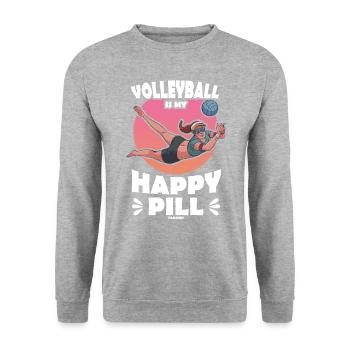 Volley-ball - Sweat-shirt Unisexe - gris chiné - Devant - Alina (178cm) & Michal (187cm)
