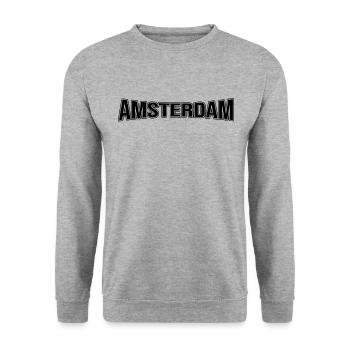 Amsterdam - Sweat-shirt Unisexe - gris chiné - Devant - Alina (178cm) & Michal (187cm)