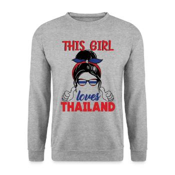 Thaïlande Fille - Sweat-shirt Unisexe - gris chiné - Devant - Alina (178cm) & Michal (187cm)