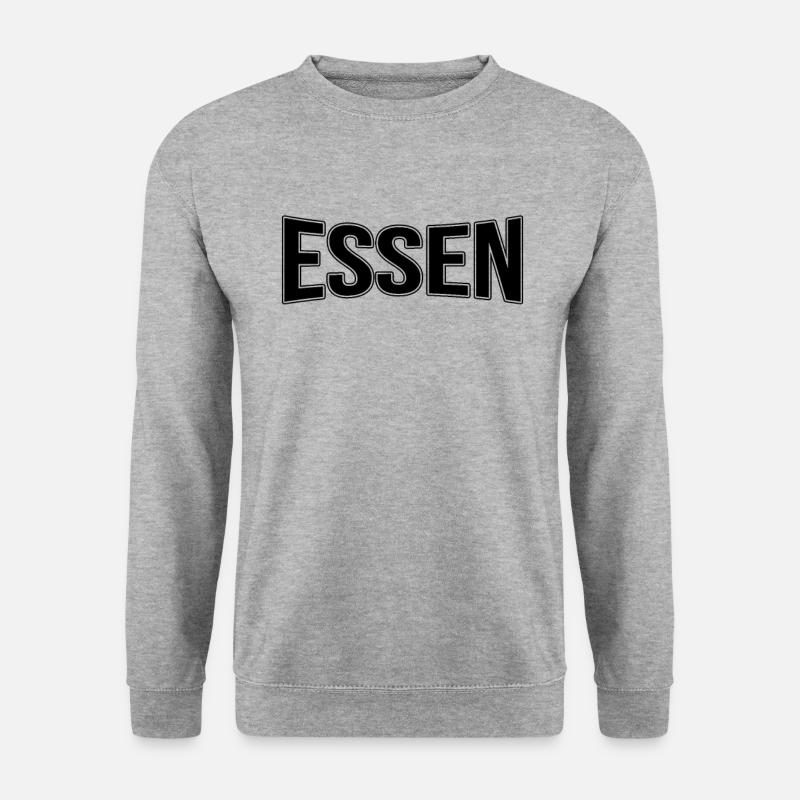 Essen - Unisex Pullover - Weißgrau meliert