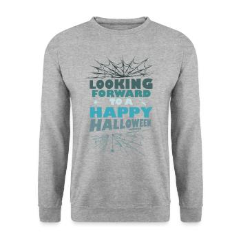 I'm looking forward to Halloween - Unisex Sweatshirt - salt & pepper - Front - Alina (178cm) & Michal (187cm)