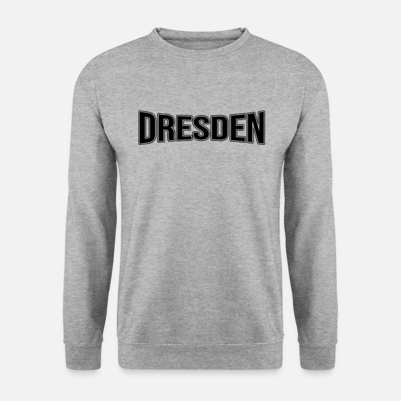 Dresden - Unisex Pullover - Weißgrau meliert