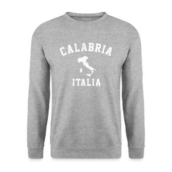 Calabria Italia Italy - Unisex Pullover - Weißgrau meliert - Vorne - Alina (178cm) & Michal (187cm)