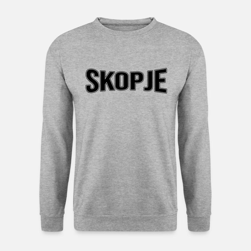Skopje - Unisex Pullover - Weißgrau meliert