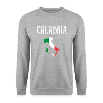 Calabria Italia Italy - Unisex Pullover - Weißgrau meliert - Vorne - Alina (178cm) & Michal (187cm)