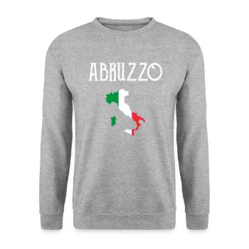 Abruzzo Italia Italy - Unisex Pullover - Weißgrau meliert - Vorne - Alina (178cm) & Michal (187cm)