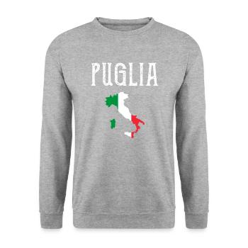 Puglia Italia Italy - Unisex Pullover - Weißgrau meliert - Vorne - Alina (178cm) & Michal (187cm)