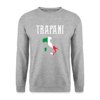 Trapani Italia Italy - Unisex Pullover - Weißgrau meliert - Vorne - Alina (178cm) & Michal (187cm)