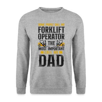 Certified Forklift Truck Operator - Unisex Sweatshirt - salt & pepper - Front - Alina (178cm) & Michal (187cm)