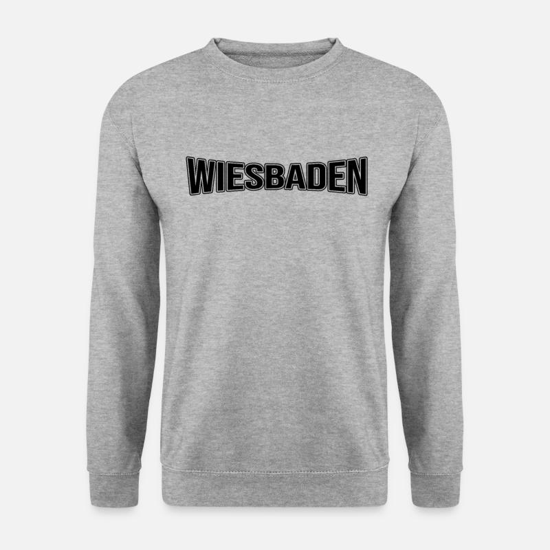 Wiesbaden - Unisex Pullover - Weißgrau meliert