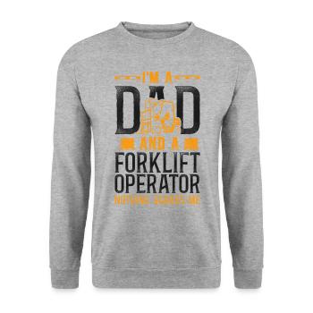 Certified Forklift Truck Operator - Unisex Sweatshirt - salt & pepper - Front - Alina (178cm) & Michal (187cm)