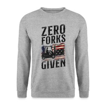 Opérateur de chariot élévateur certifié - Sweat-shirt Unisexe - gris chiné - Devant - Alina (178cm) & Michal (187cm)
