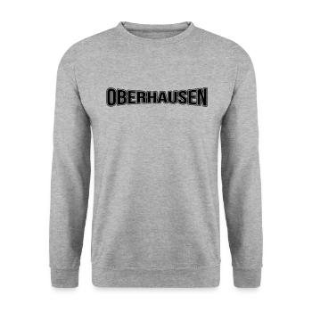 Oberhausen - Unisex Pullover - Weißgrau meliert - Vorne - Alina (178cm) & Michal (187cm)