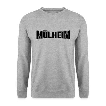 Mühlheim - Unisex Sweatshirt - salt & pepper - Front - Alina (178cm) & Michal (187cm)