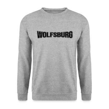 Wolfsburg - Unisex Pullover - Weißgrau meliert - Vorne - Alina (178cm) & Michal (187cm)