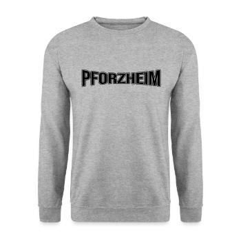 Pforzheim - Unisex Pullover - Weißgrau meliert - Vorne - Alina (178cm) & Michal (187cm)